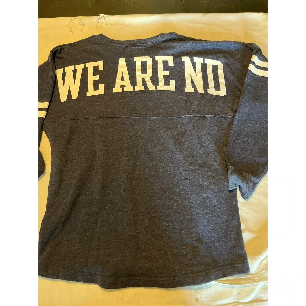 Notre Dame Fighting Irish NCAA Top Gray Long Sleeve‎ Spirit Jersey